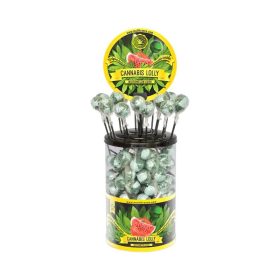   Cannabis Watermelon Kush Lollies – Display Container (100 Lollies)