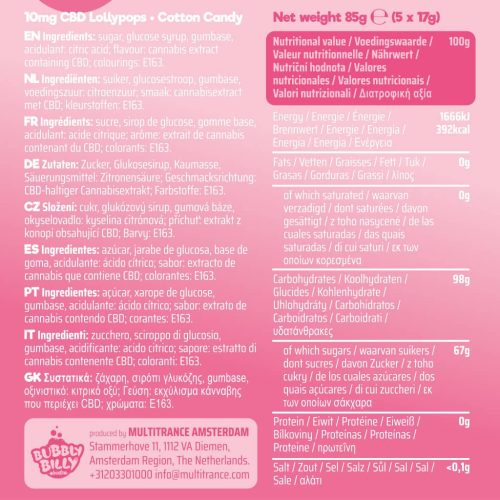 Bubbly Billy Buds 10mg CBD Lollipops – Cotton Candy Gift Box
