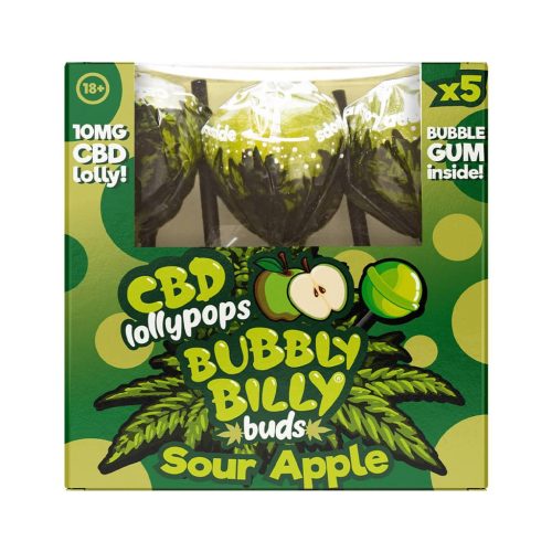 Bubbly Billy Buds 10mg CBD Lollipops – Sour Apple Gift Box