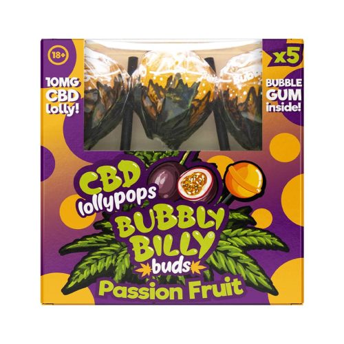 Bubbly Billy Buds 10mg CBD Lollipops – Passion Fruit Gift Box