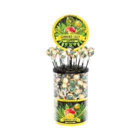   Cannabis Mango Kush Lollies – Display Container (100 Lollies)