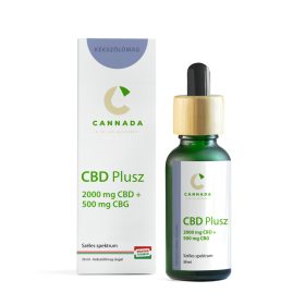   Cannada Plusz 2500 mg CBD + CBG olaj Bock kékszőlőmag olajjal