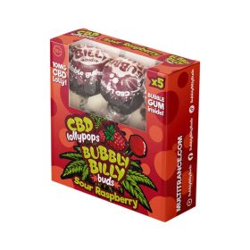   Bubbly Billy Buds 10mg CBD Lollipops – Sour Raspberry Gift Box