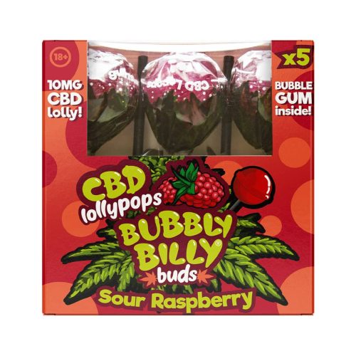 Bubbly Billy Buds 10mg CBD Lollipops – Sour Raspberry Gift Box