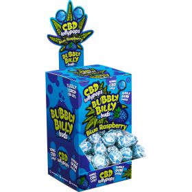   Bubbly Billy Buds 10mg CBD Blue Raspberry - Display Container (100 Lollies)