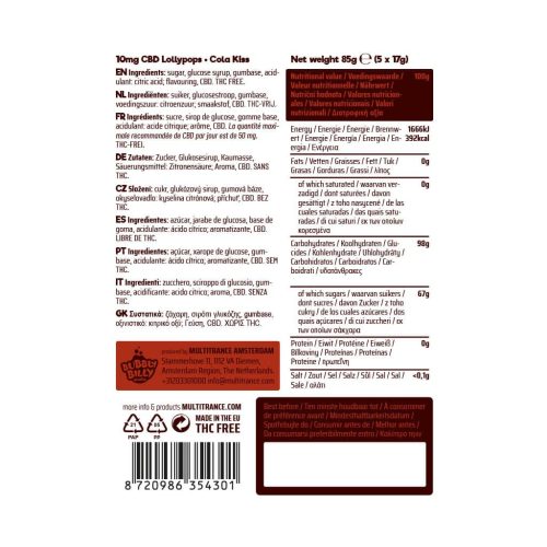 Bubbly Billy Buds 10mg CBD Lollipops – Cola Kiss Gift Box