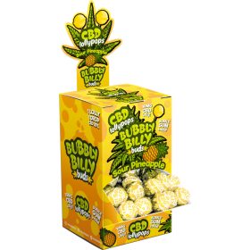   Bubbly Billy Buds 10mg CBD Sour Pineapple - Display Container (100 Lollies)