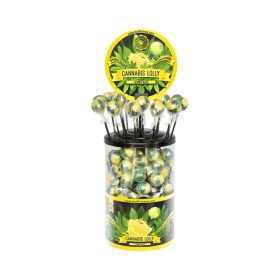   Cannabis Lemon Haze Lollies – Display Container (100 Lollies)