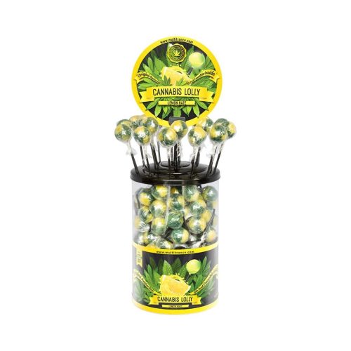 Cannabis Lemon Haze Lollies – Display Container (100 Lollies)