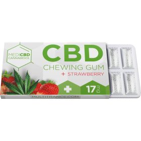 MediCBD Strawberry CBD Chewing Gum (17mg CBD)