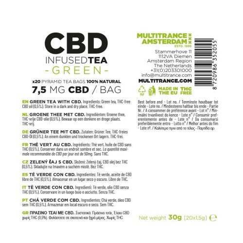Multitrance Green Tea 7,5 mg CBD