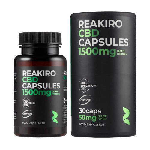 Reakiro CBD kapszula 50 mg 30 db | 1500 mg