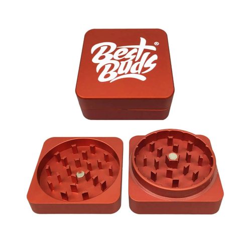 Best Buds® Square Aluminium Grinder - Rust