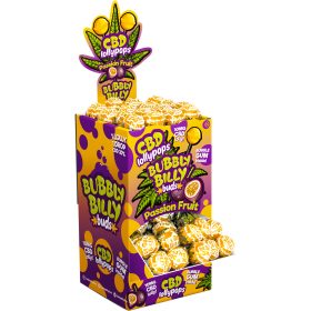   Bubbly Billy Buds 10mg CBD Passion Fruit  - Display Container (100 Lollies)